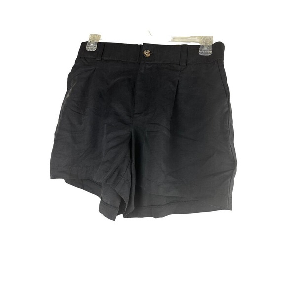 ✨2/$20 NWT Torrid Studio Linen Short Black Back Elastic Waist Pockets Size 10 - Picture 2 of 7